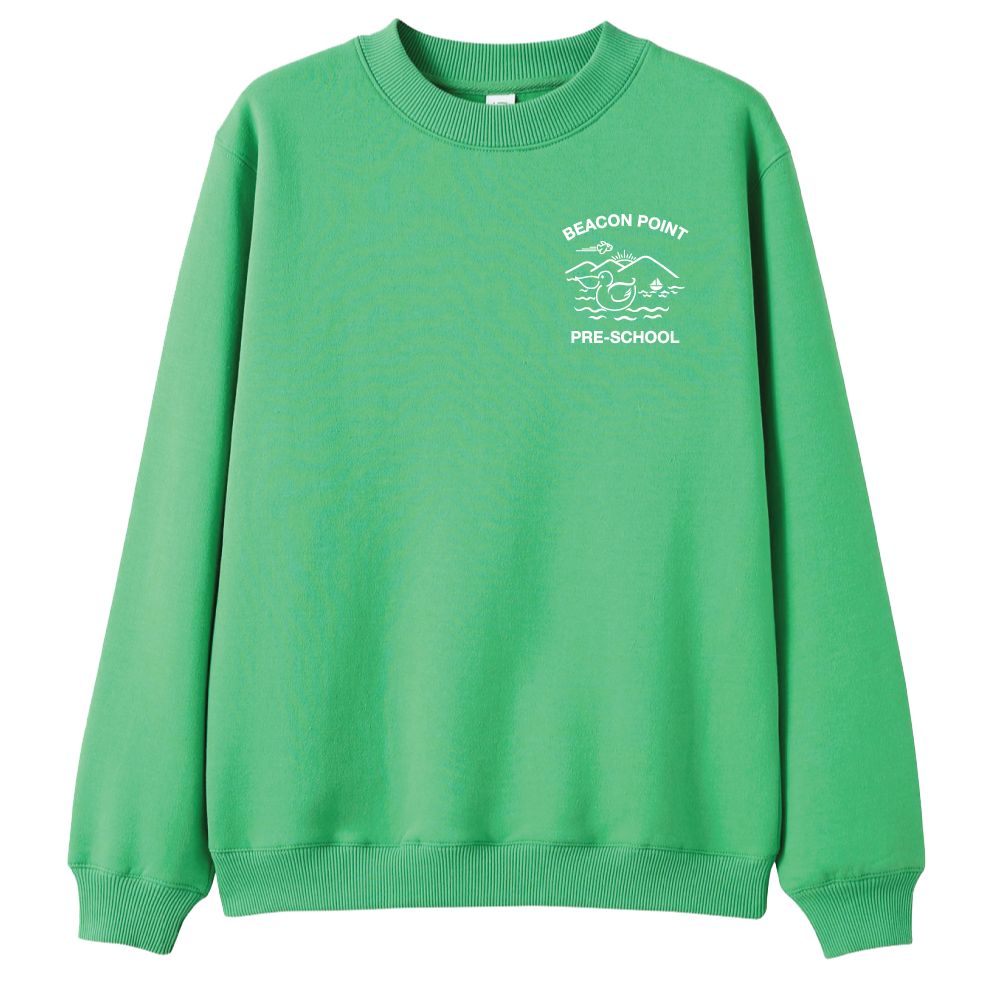 Crew neck - BEACON POINT KINDER Small left chest PRINTED LOGO