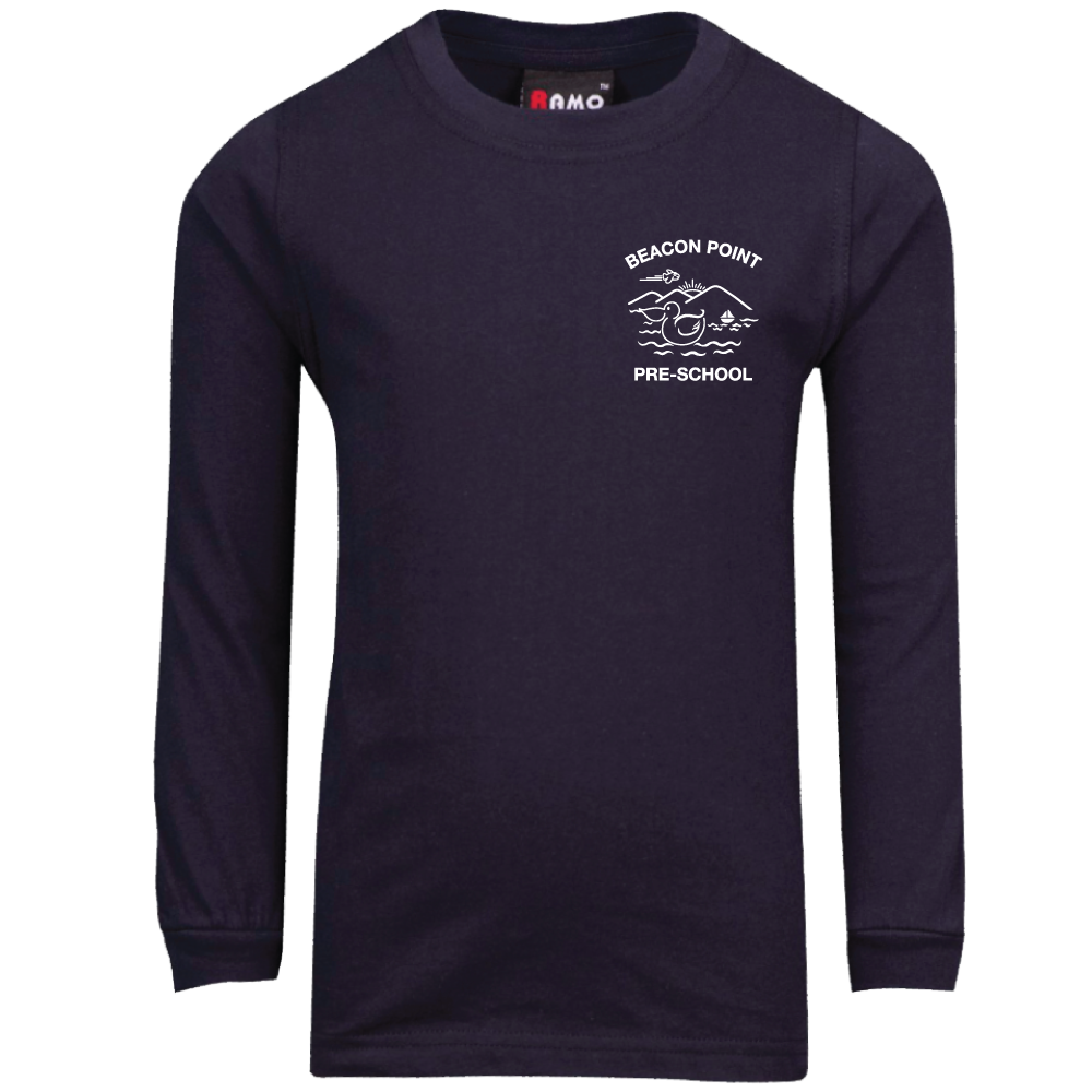 Long Sleeve T-Shirt - BEACON POINT KINDER - small left chest print