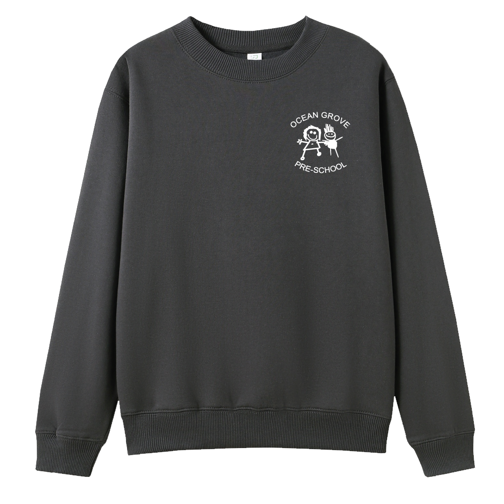 Crew neck - OCEAN GROVE PRESHOOL Small left chest PRINTED LOGO