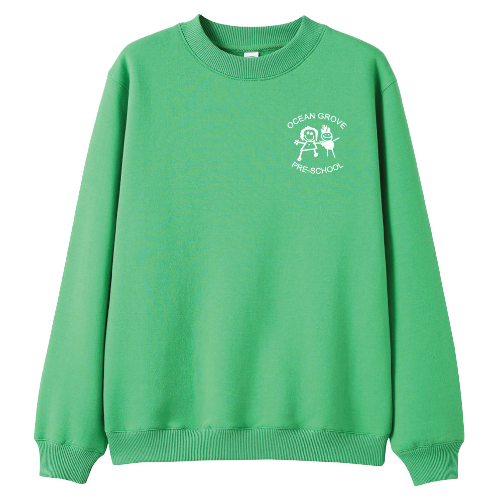 Crew neck - OCEAN GROVE PRESHOOL Small left chest PRINTED LOGO