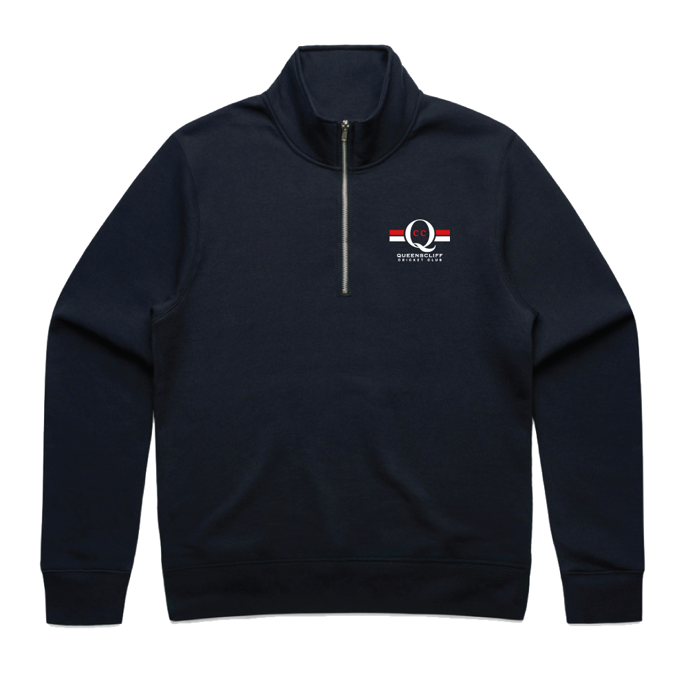 Queenscliff Cricket Club Embroidered Half Zip Crew - Womens